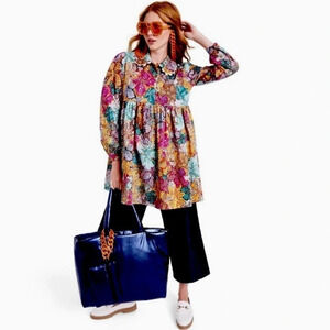 KIKA VARGAS x Target Women's Anemone Floral Mini Dress Pink Blue Gold NWT Sz XS